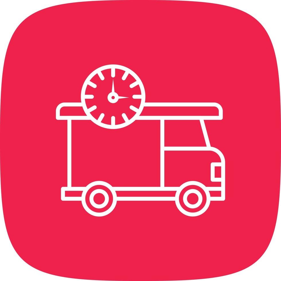 On Time Delivery Line Round Corner vector