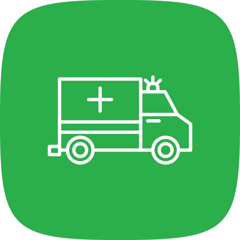 Ambulance Line Round Corner vector