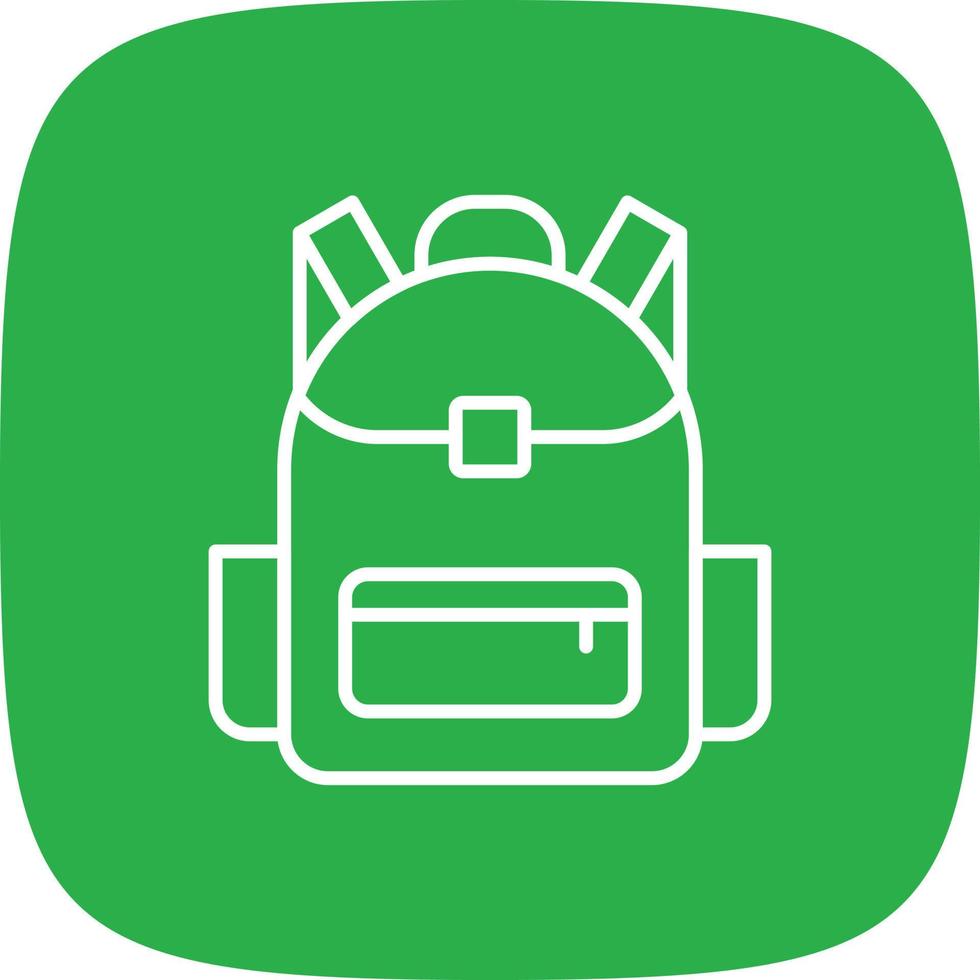 School Bag Line Round Corner vector