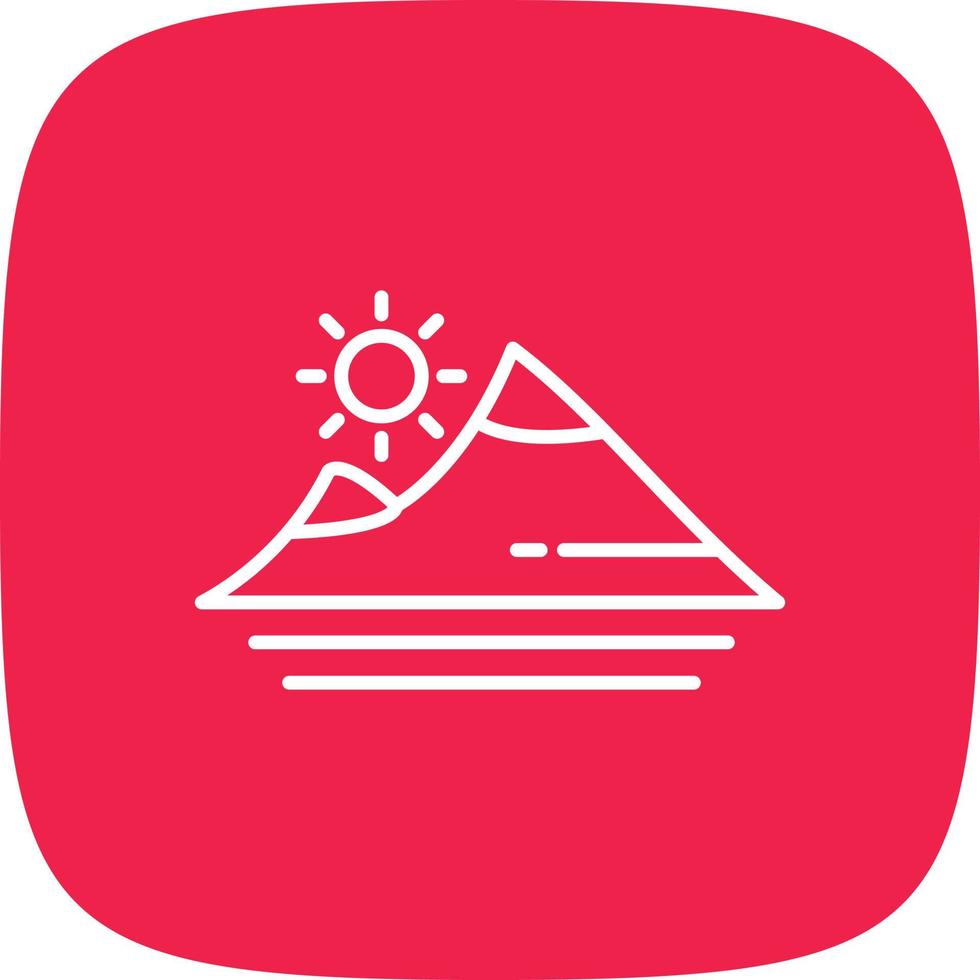 Mountain Line Round Corner vector