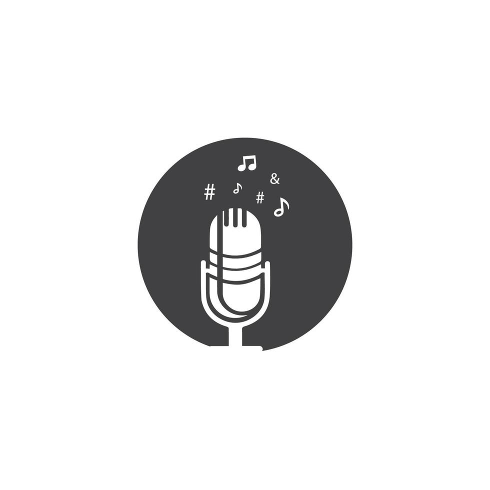 Microphone Icon vector Design Template