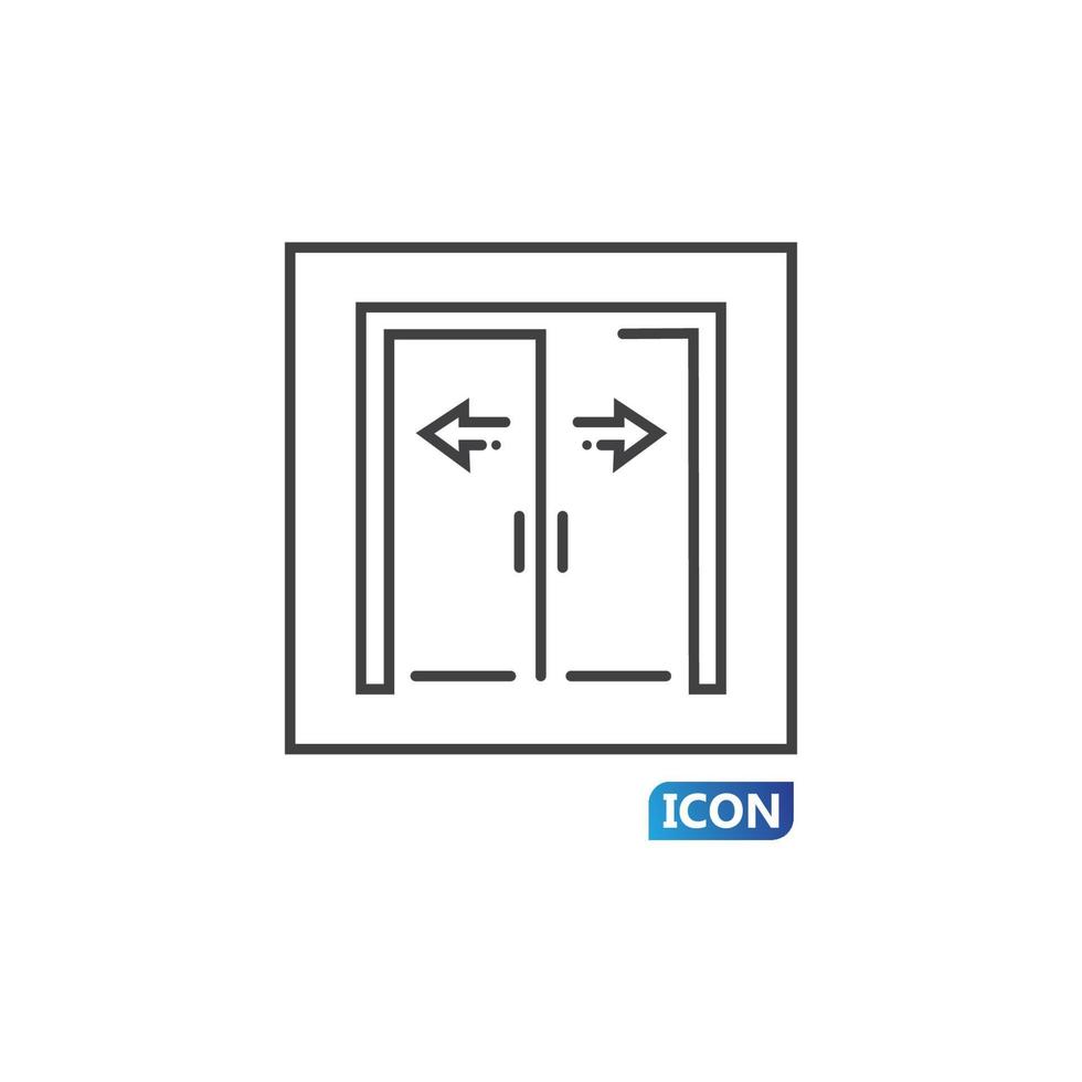 Door icon vector illustration