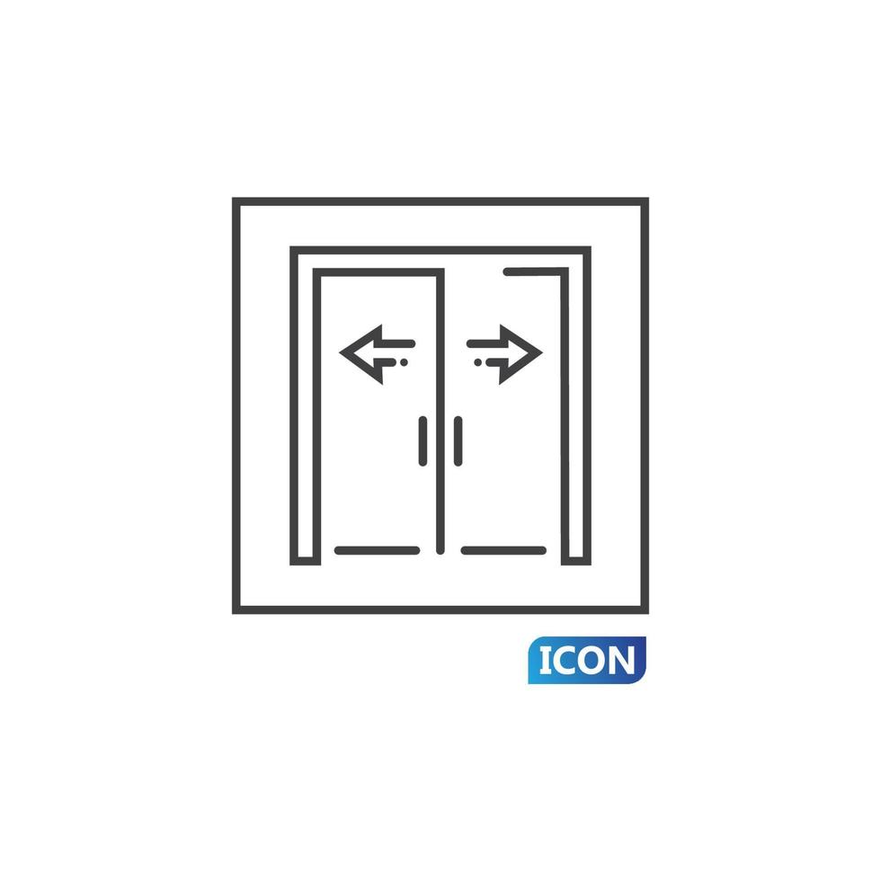 ilustración de vector de icono de puerta