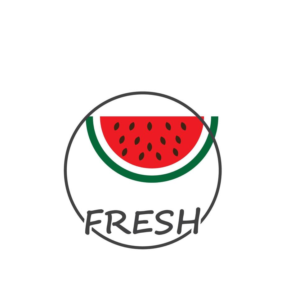 slice watermelon icon vector