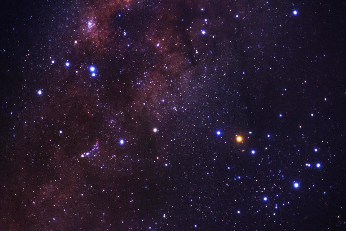 Scorpio constellation and the center of the milky way galaxy,Long exposure photograph, with grain photo