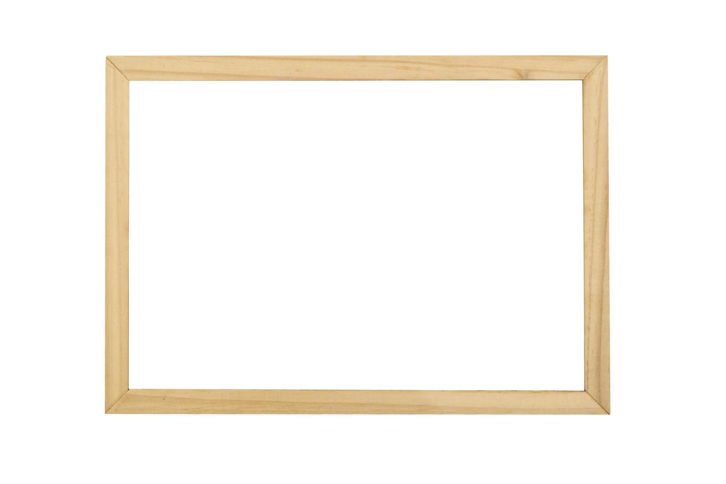 Wooden frame for photo on white background