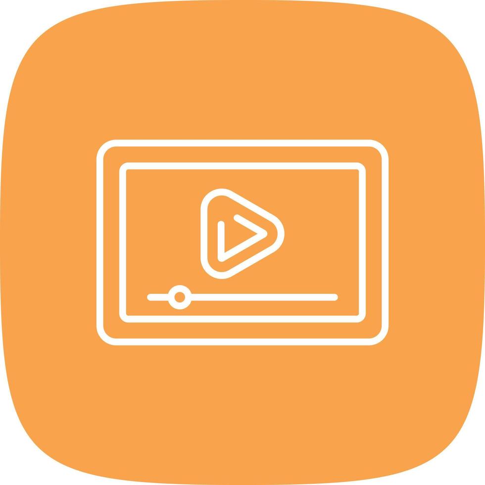 Video Player Line Round Corner vector