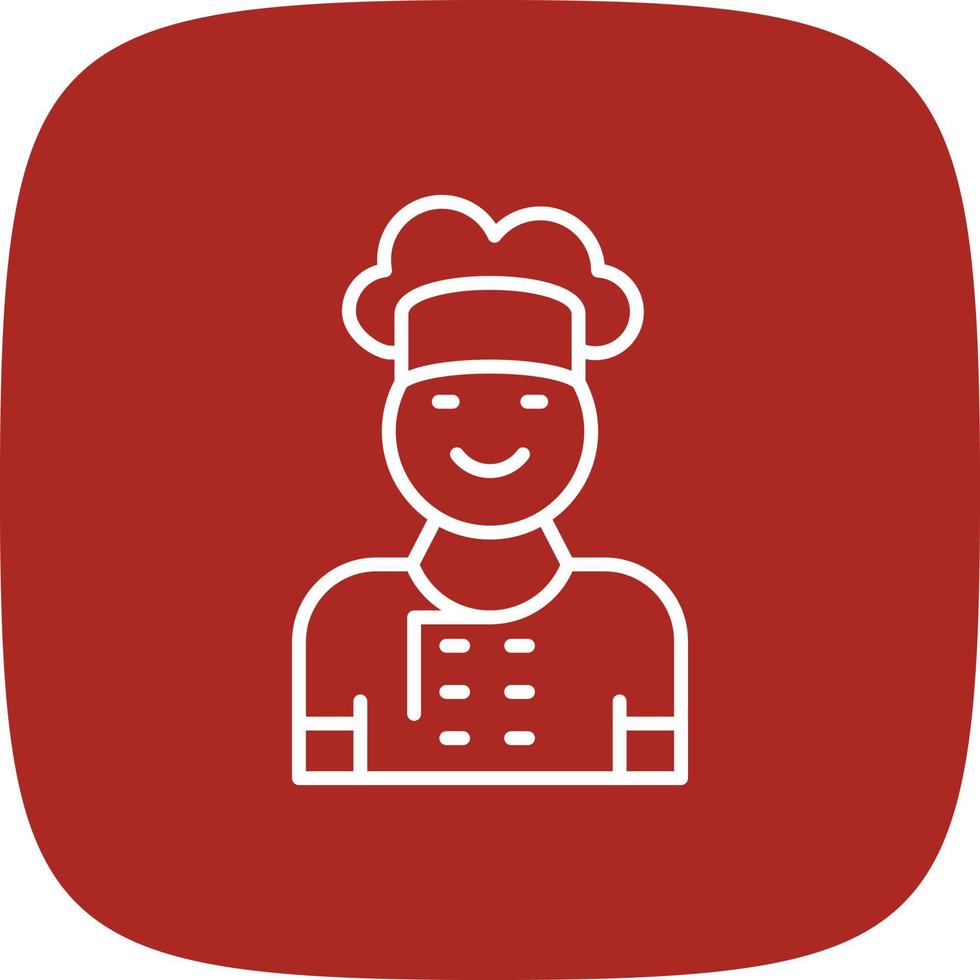 Chef Line Round Corner vector