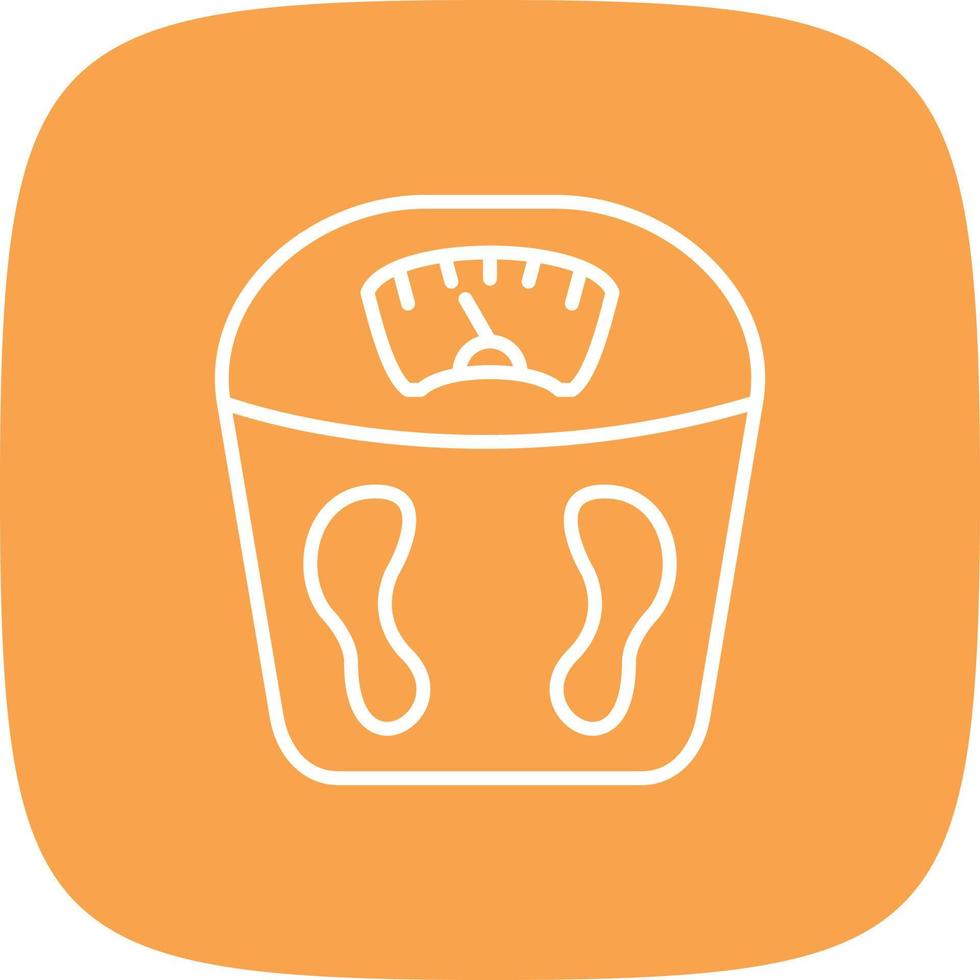 Weight Scale Line Round Corner vector