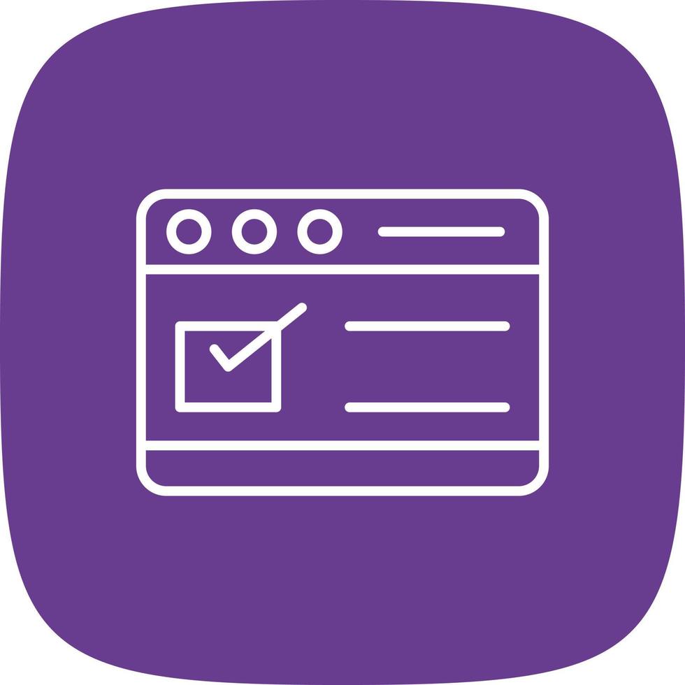 Browser Line Round Corner vector