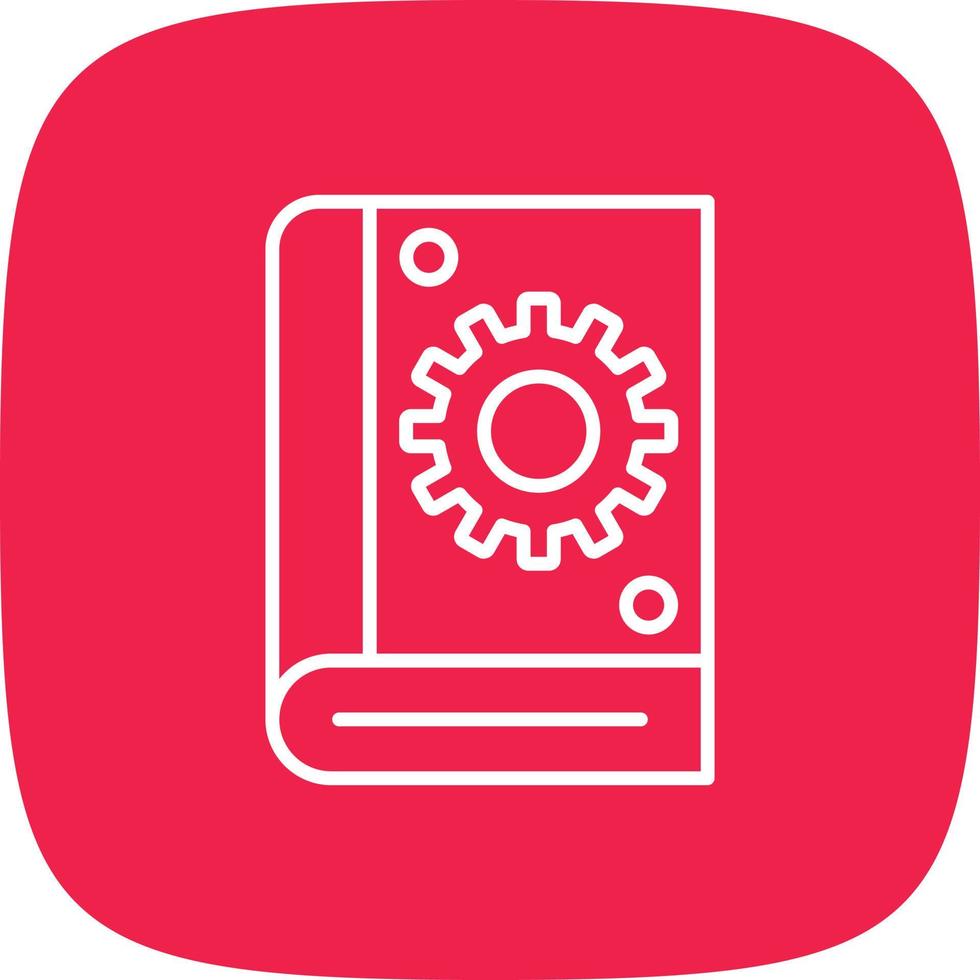 Setting Book Line Round Corner vector