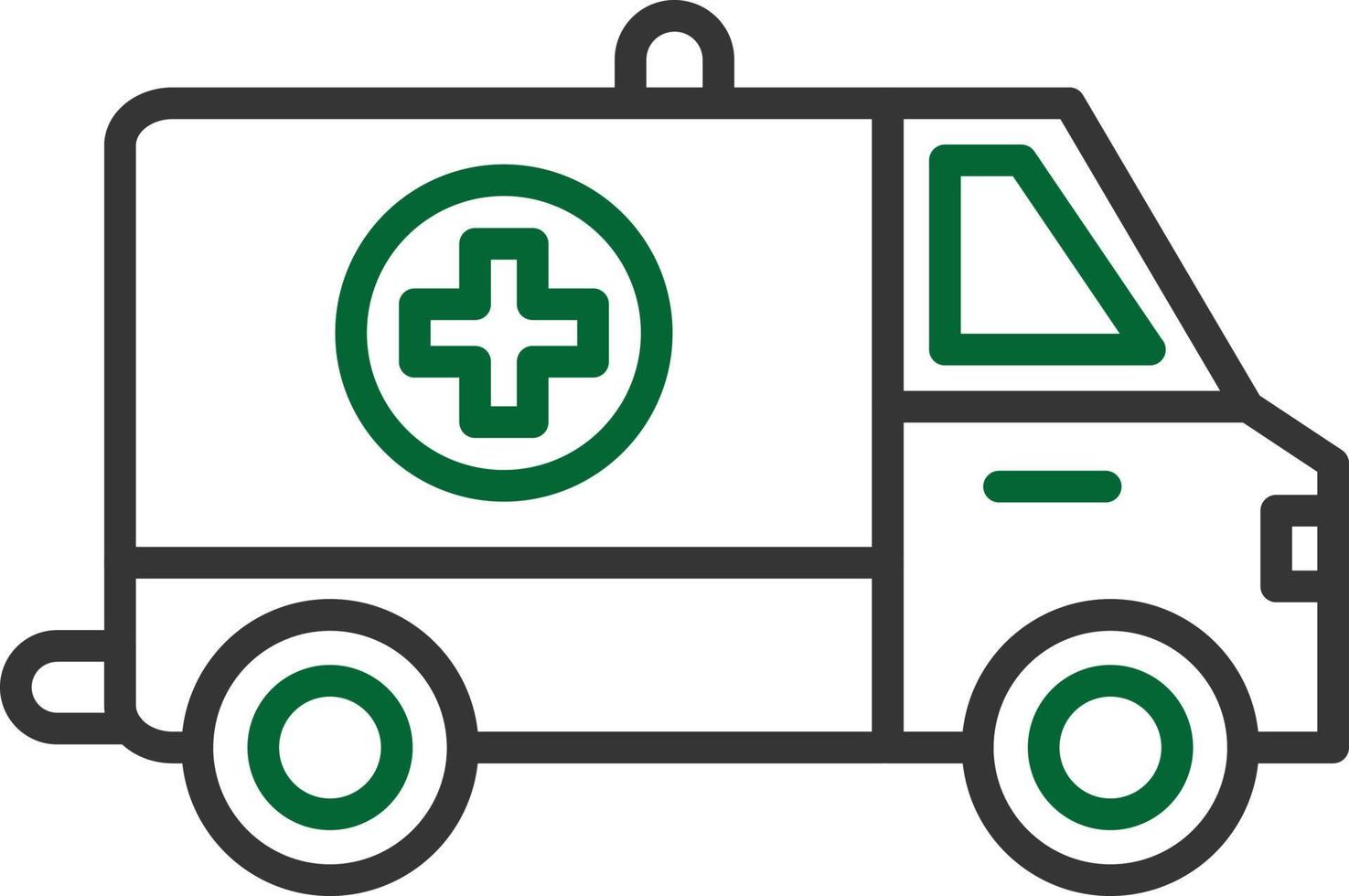 Ambulance Line Two Color vector