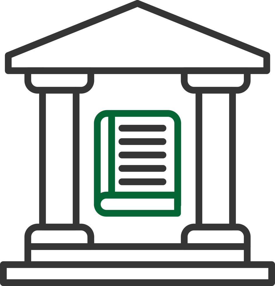 Library Line Two Color vector