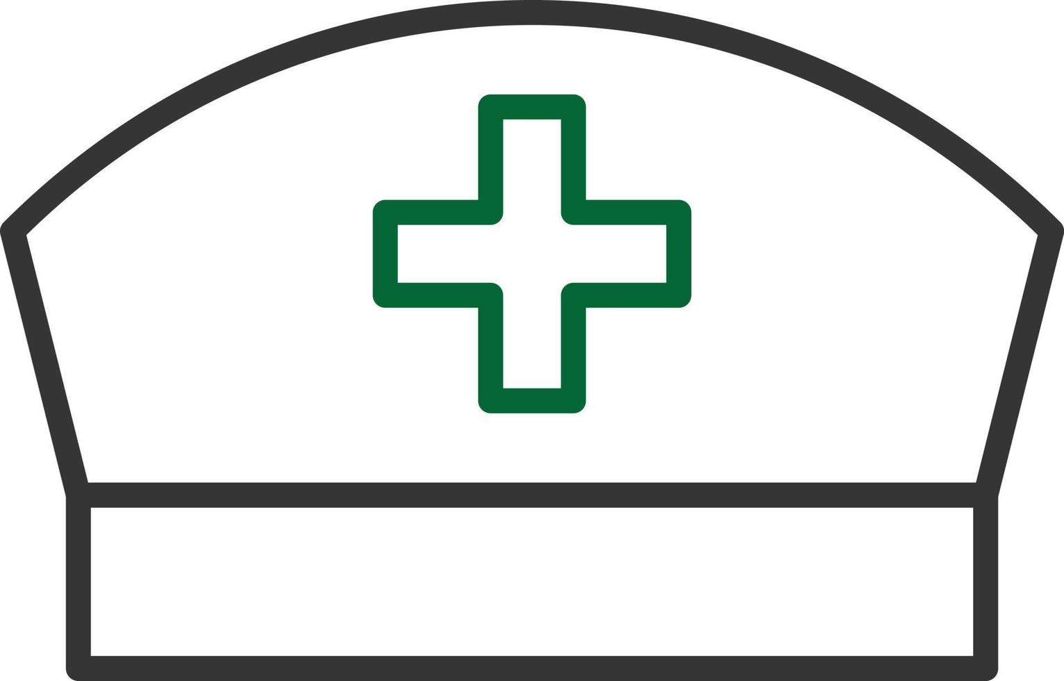 Nurse Cap Line Two Color vector