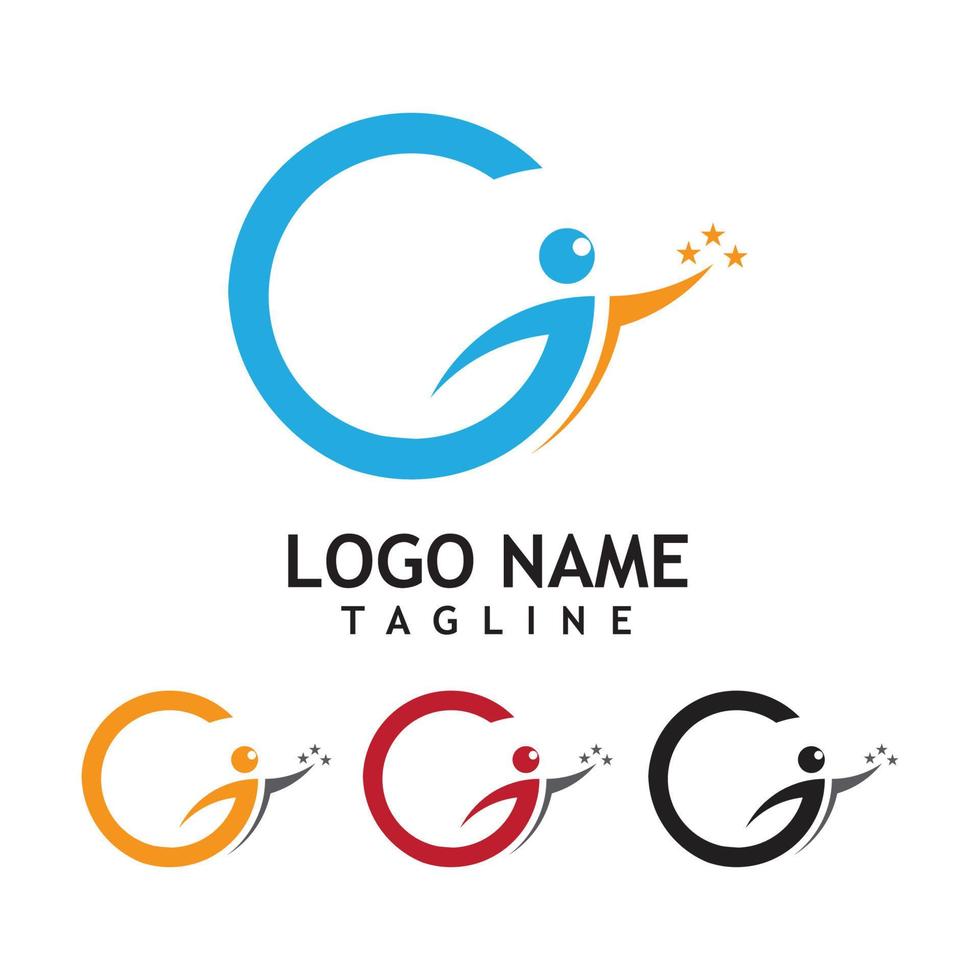 plantilla de logotipo de letra g vector