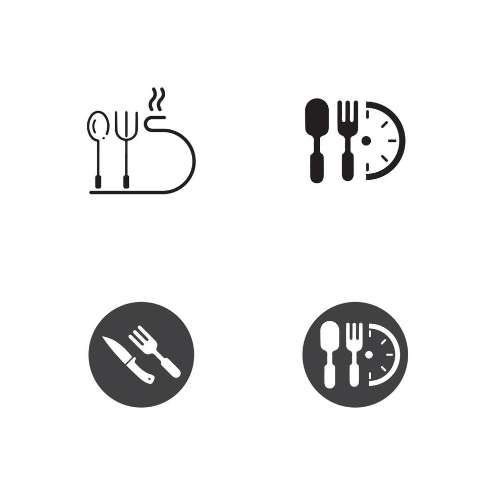 diseño de icono de tenedor, cuchillo y cuchara vector