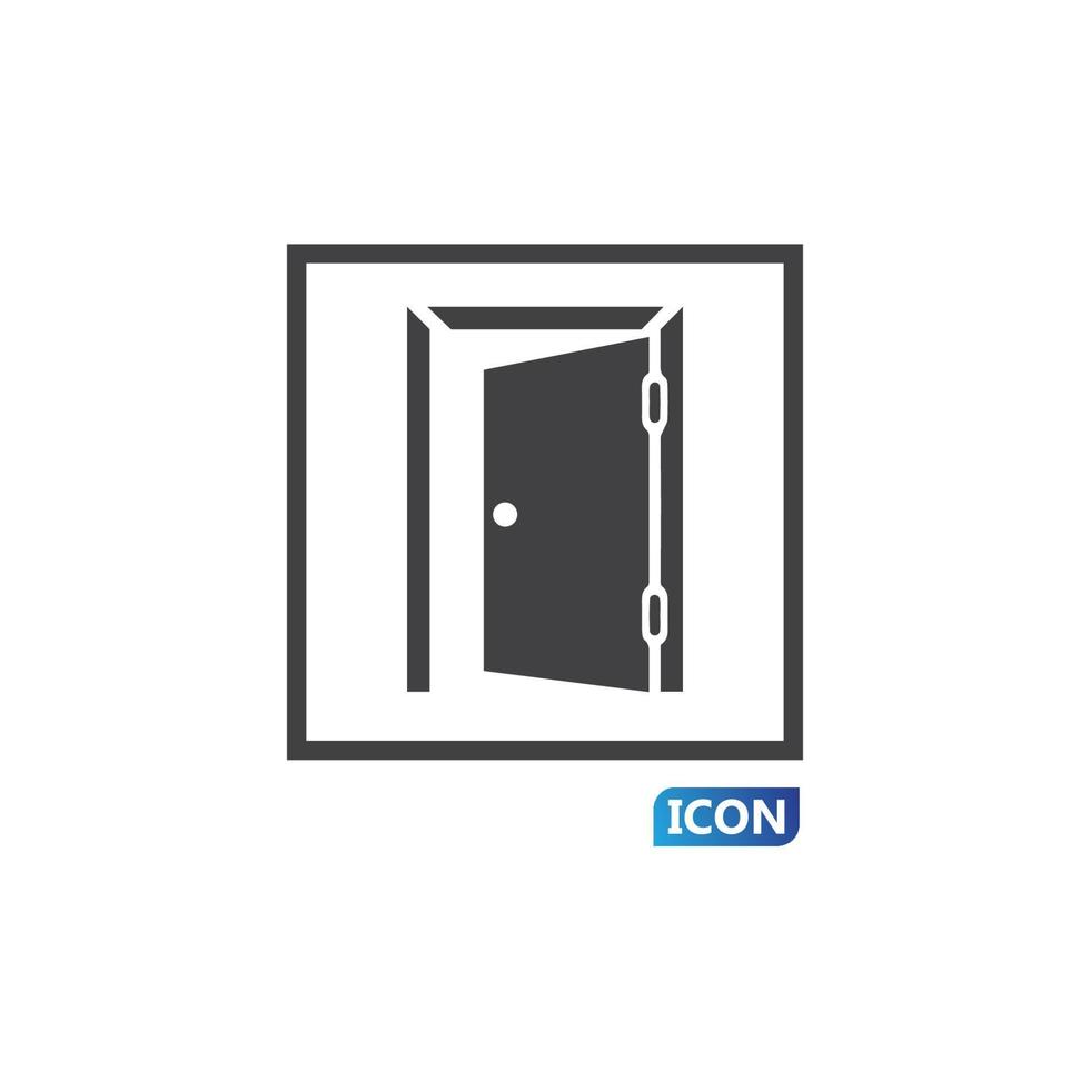 ilustración de vector de icono de puerta