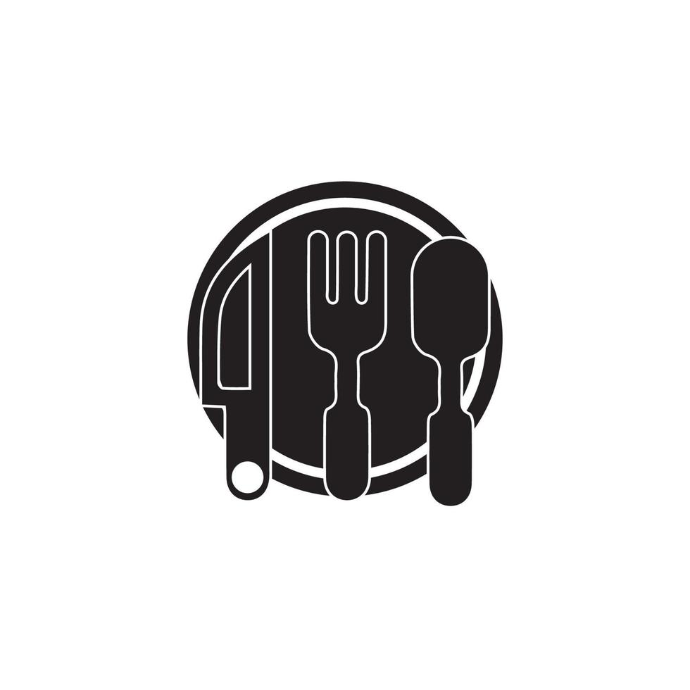 Fork, knife and spoon icon design vector