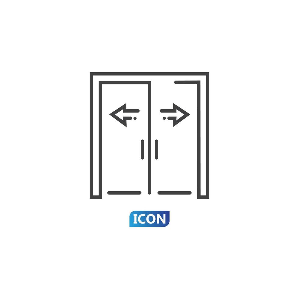 Door icon vector illustration