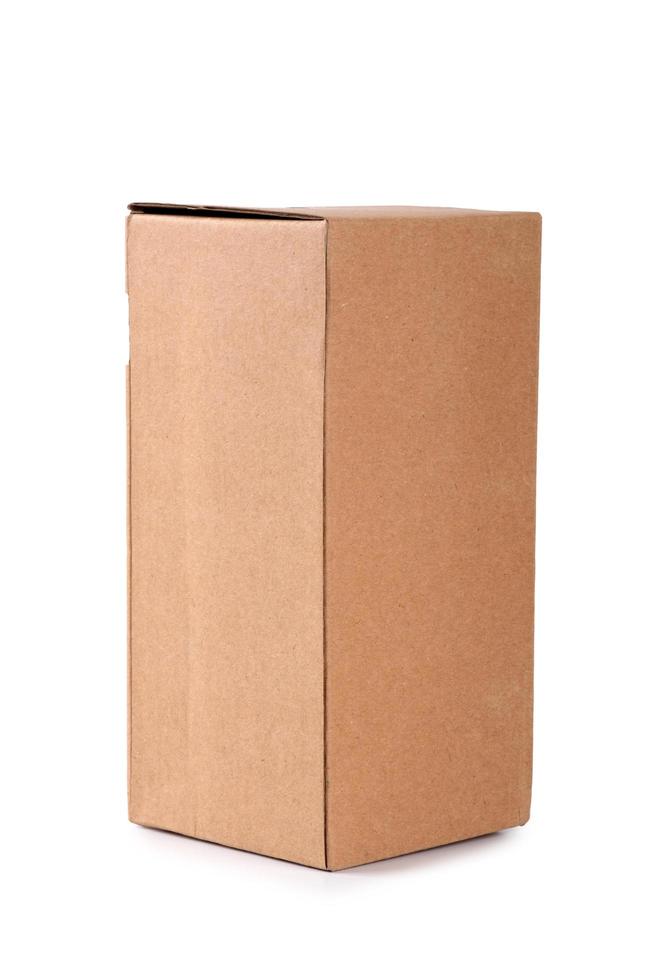 Cardboard box isolated on a white background photo