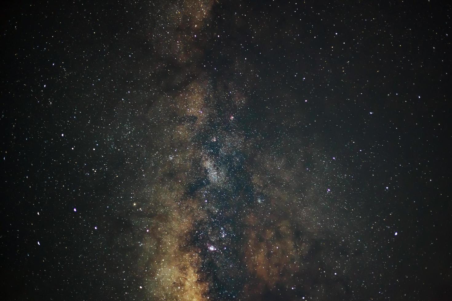 Milky Way galaxy, Long exposure photograph, with grain photo