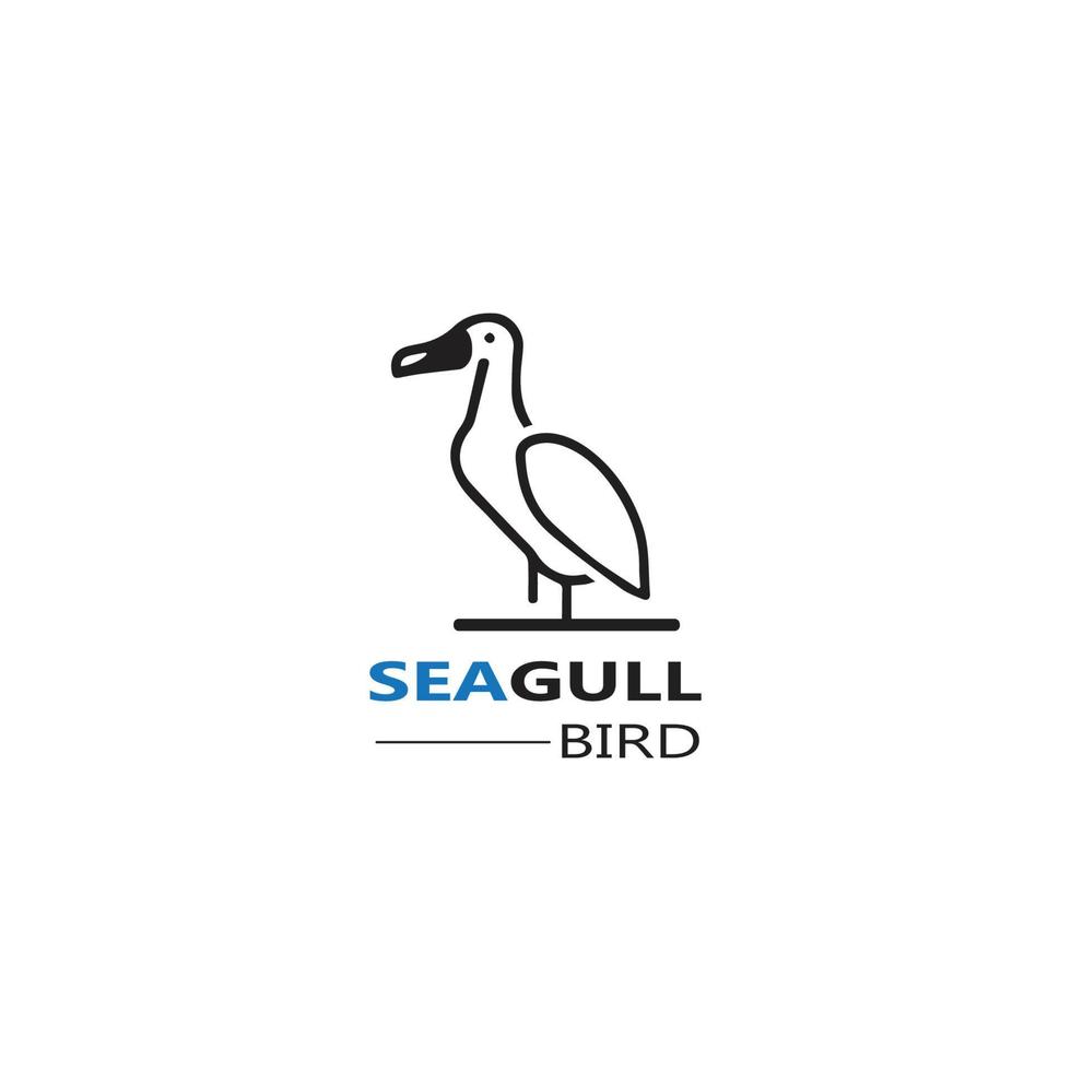 Seagull  Bird logo icon  vector designs