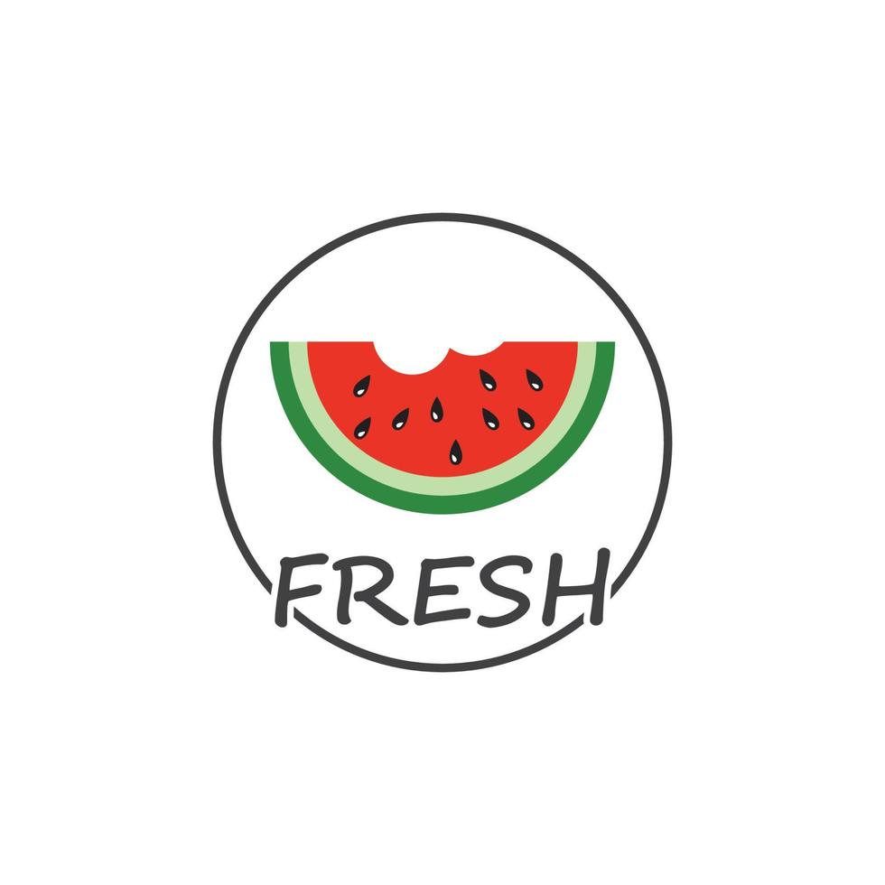 slice watermelon icon vector