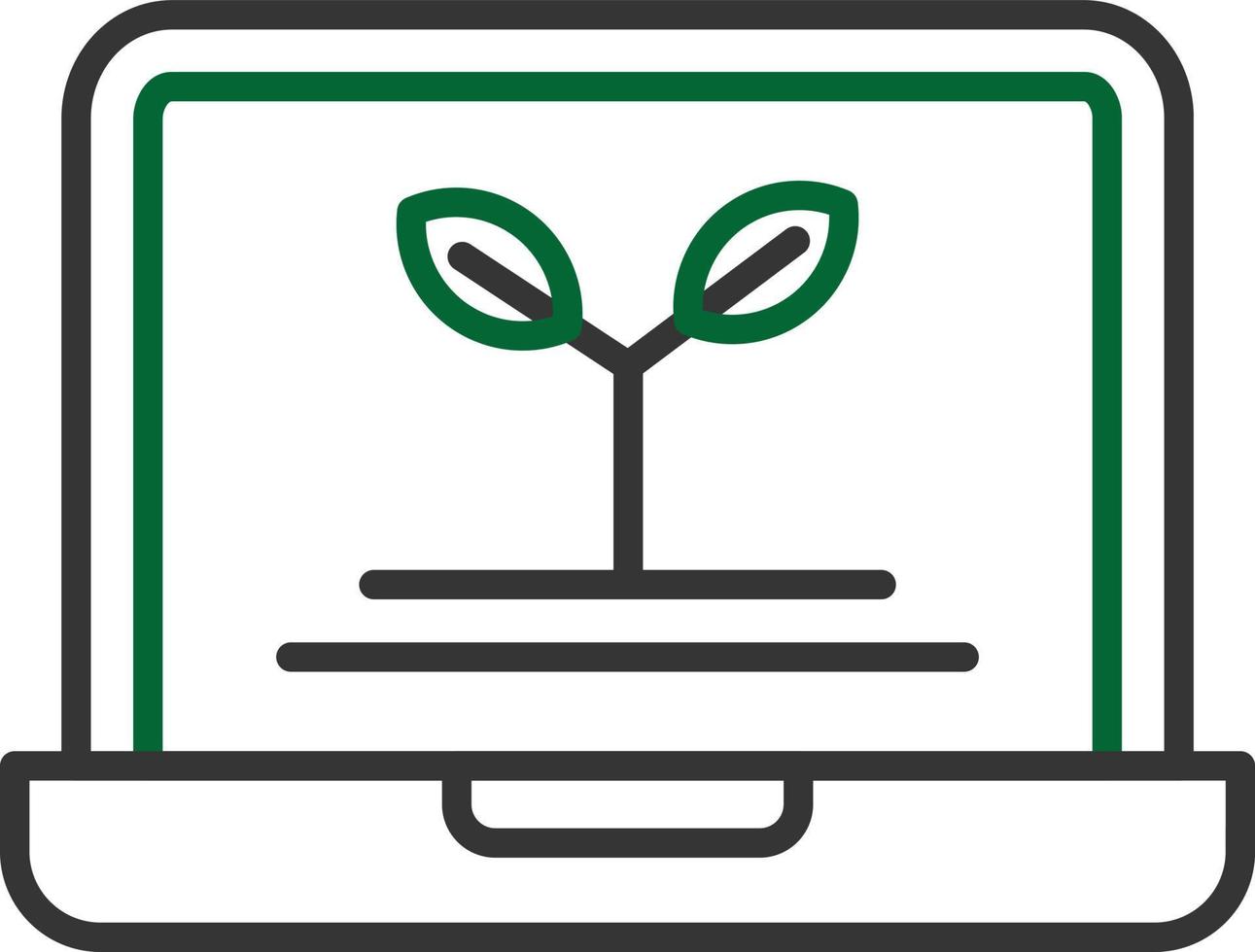 Organic Content Line Two Color vector