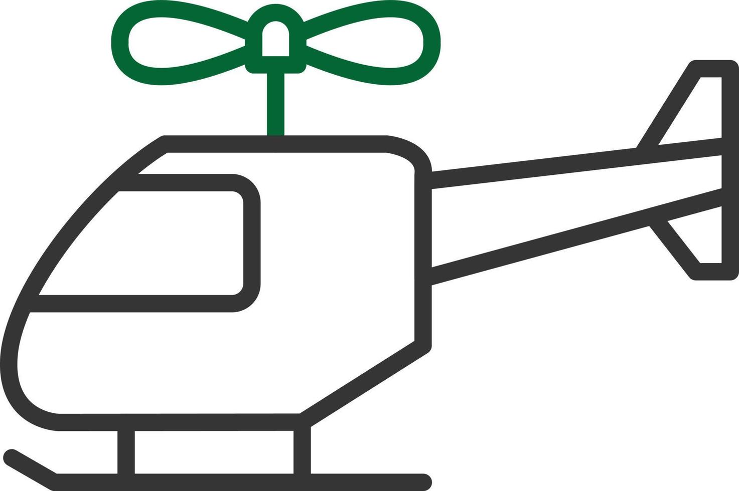 Helicopter Line Two Color vector