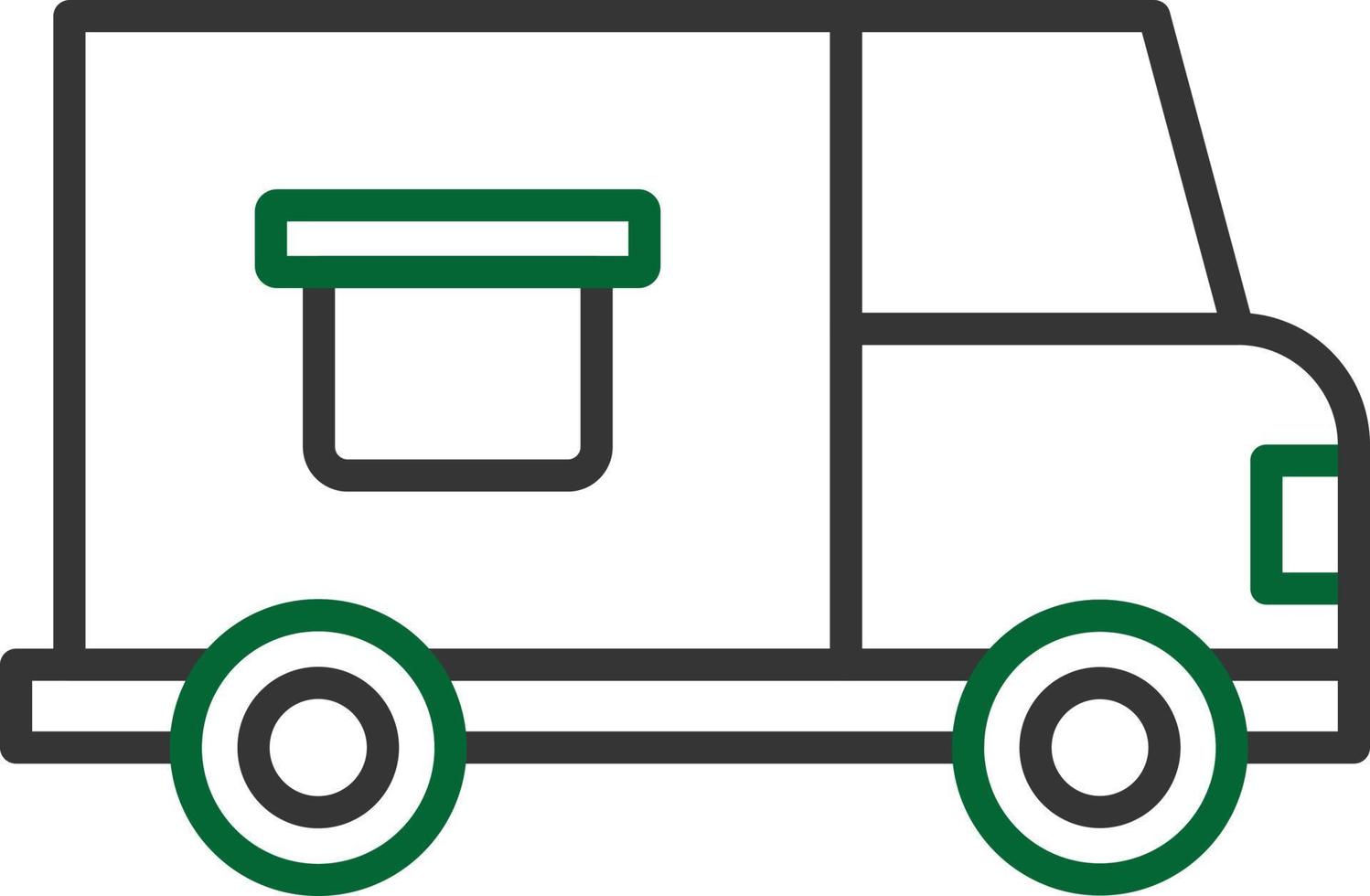 Delivery Truck Line Two Color vector