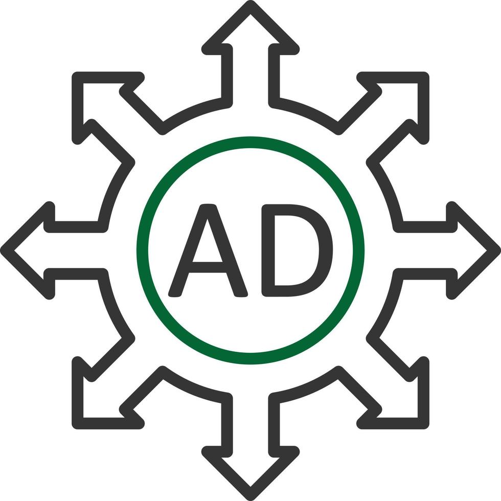 Advertising Submission Line Two Color vector