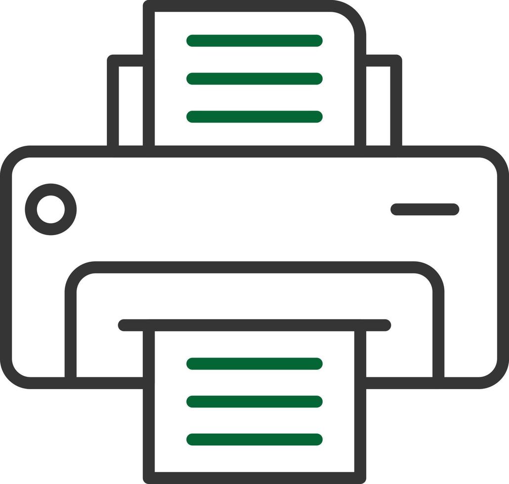 Printer Line Two Color vector