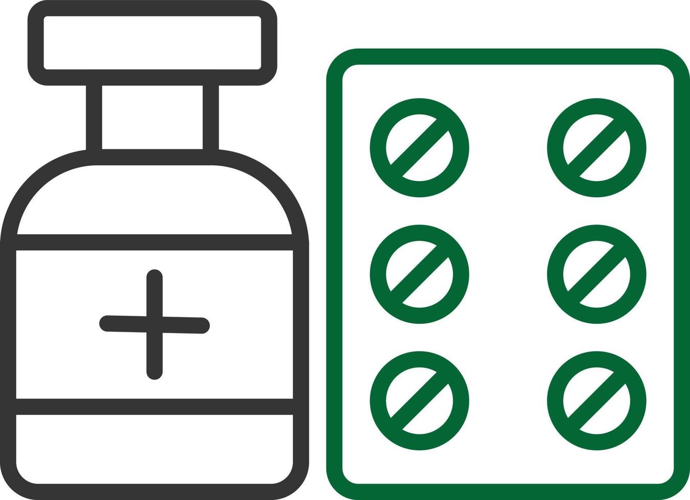 Medication Line Two Color vector