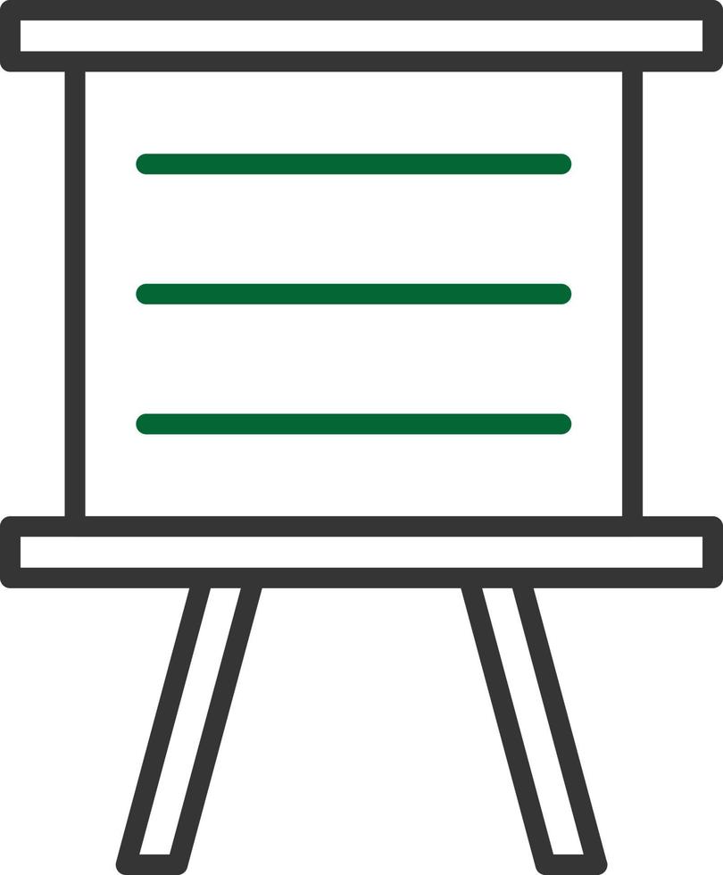 White Board Line Two Color vector