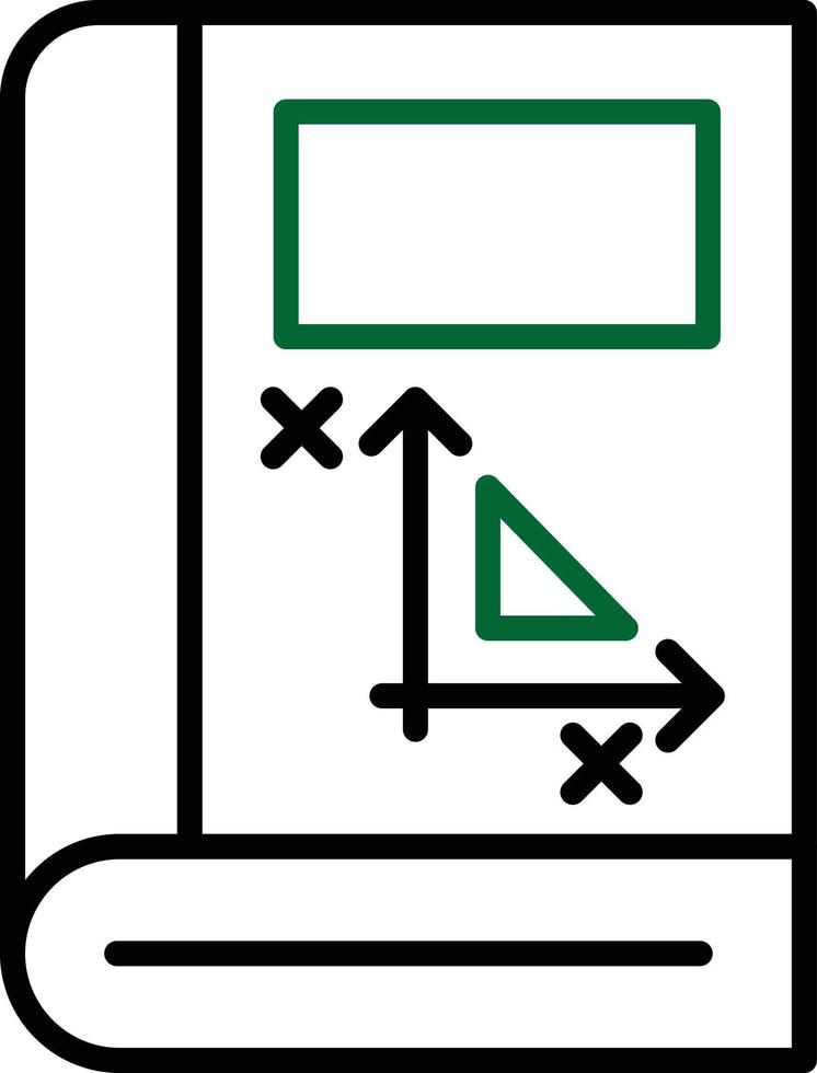 Algebra Book Line Two Color vector