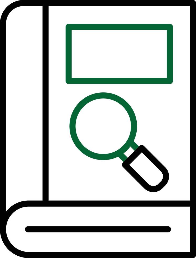 Search Book Line Two Color vector