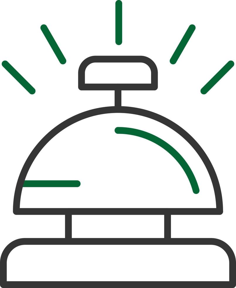 Reception Bell Line Two Color vector