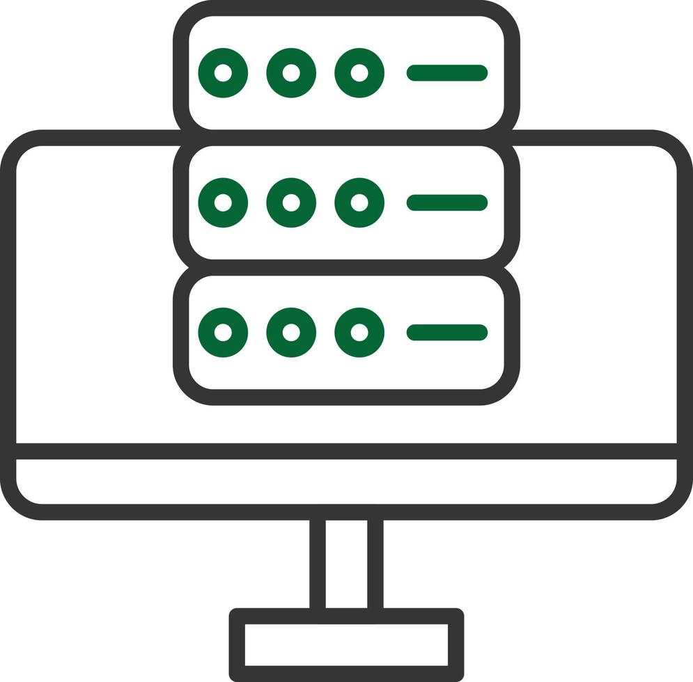 Database Line Two Color vector