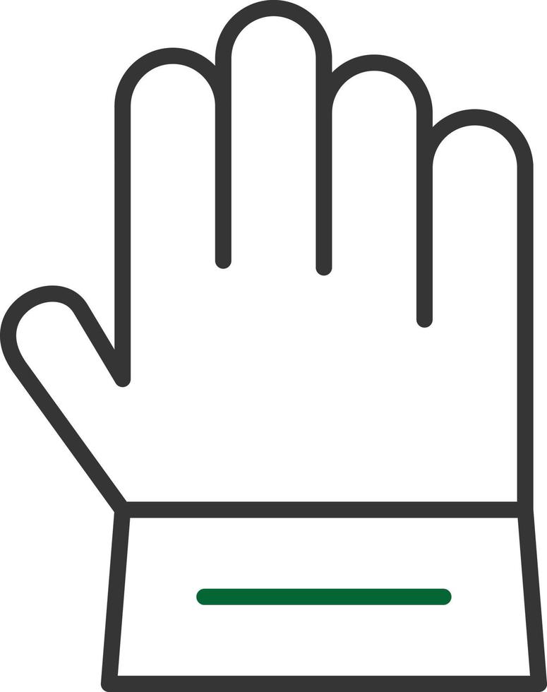 Glove Line Two Color vector