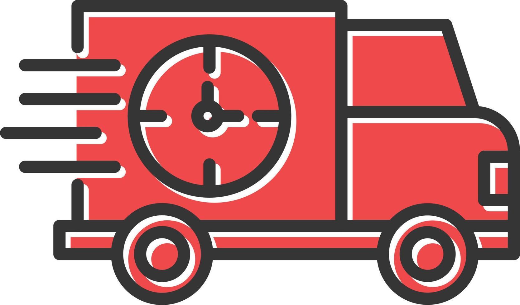 Fast Delivery Filled Icon vector