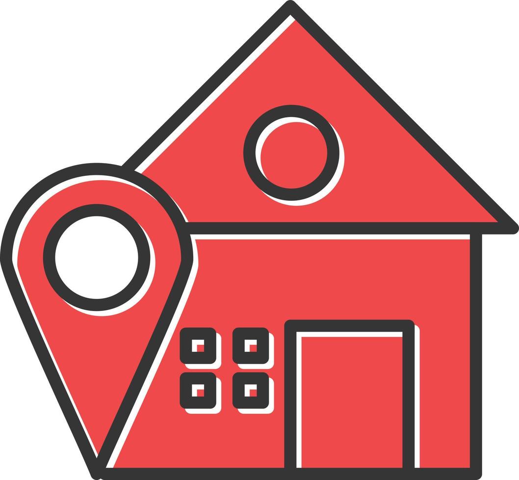 Home Location Filled Icon vector