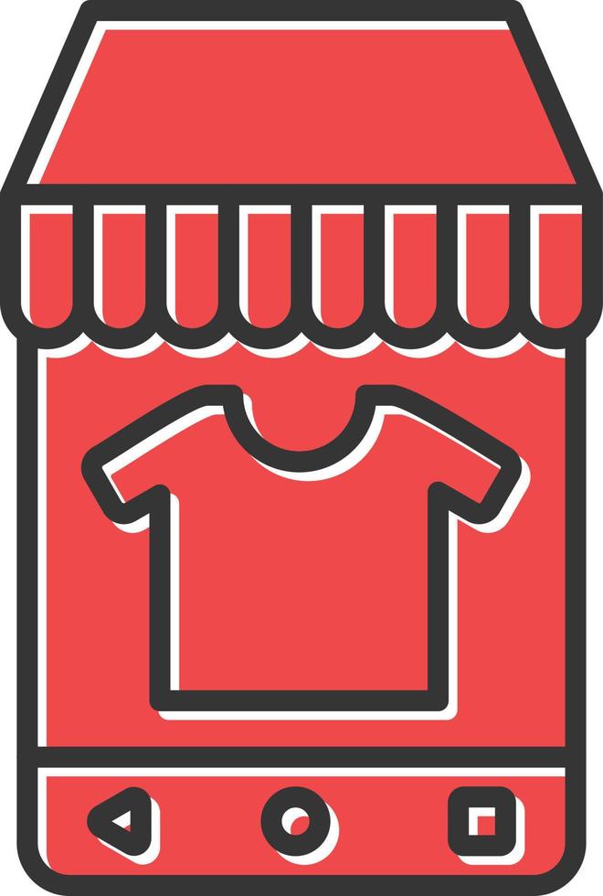 Online Shopping Filled Icon vector