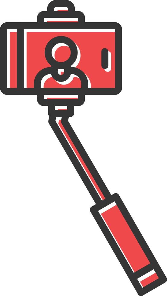 icono lleno de selfie vector