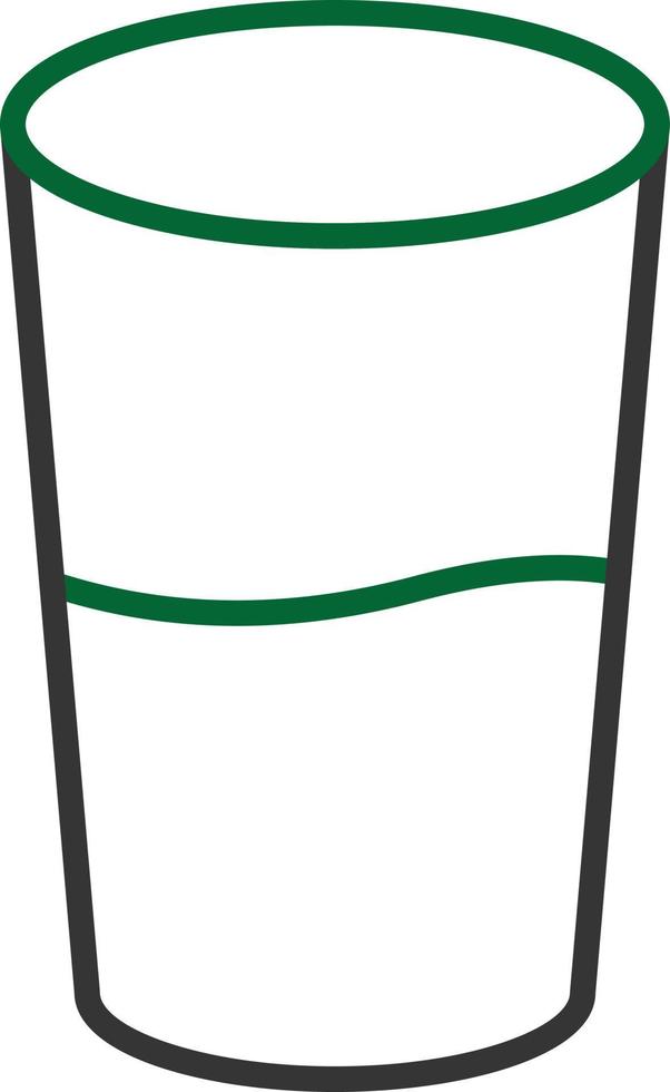 Glass Of Water Line Two Color vector
