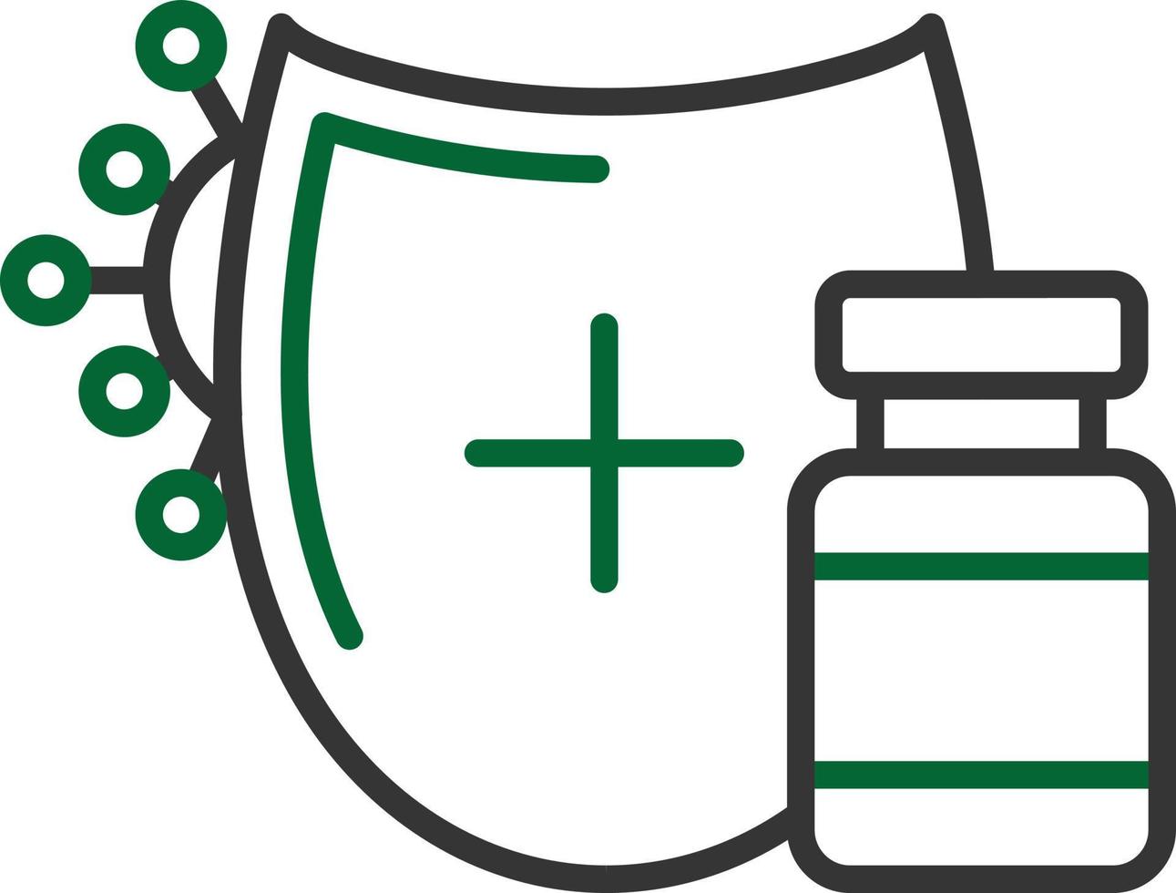 Shield Line Two Color vector