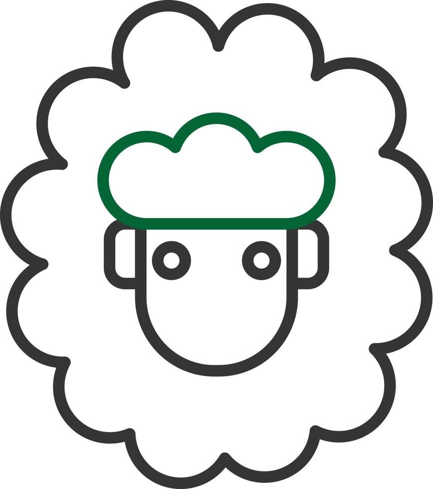 Sheep Line Two Color vector