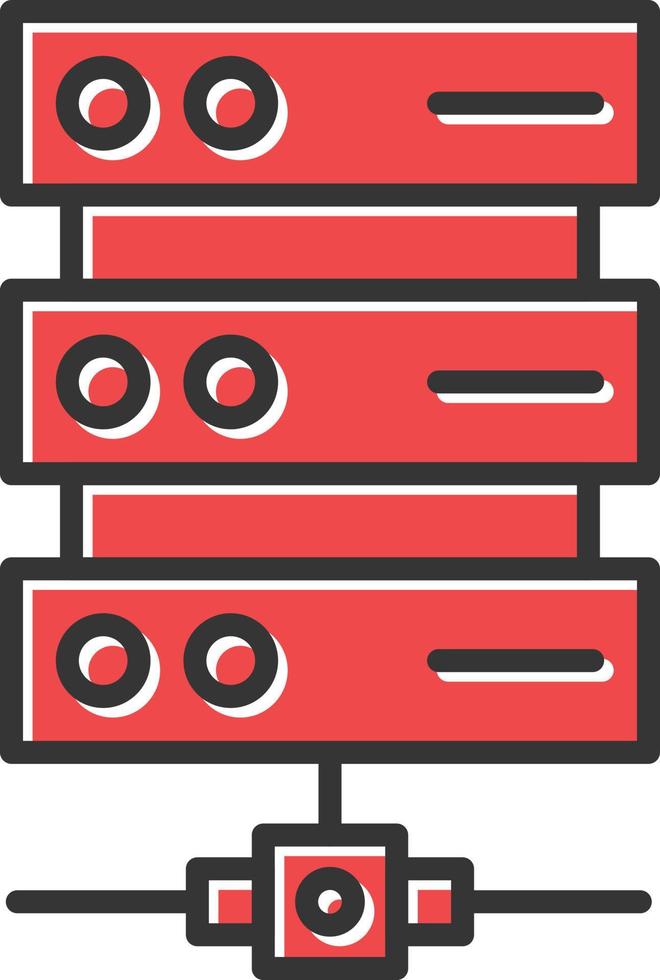 Server  Filled Retro vector