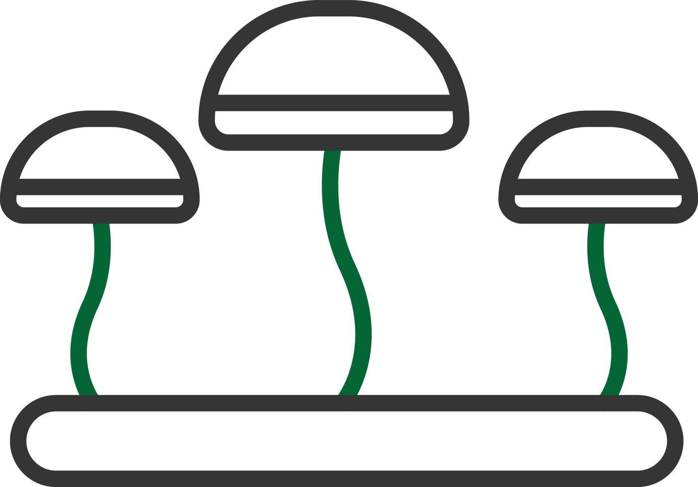 Fungus Line Two Color vector