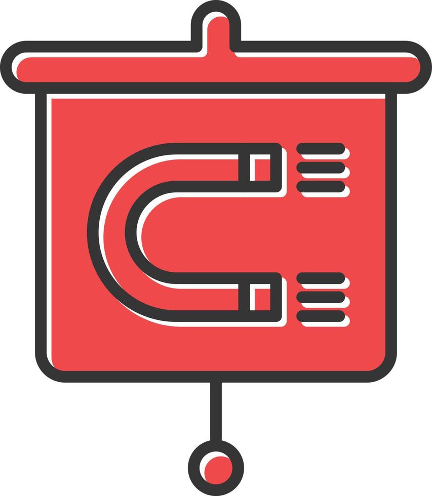 Magnet Presentation Filled Icon vector