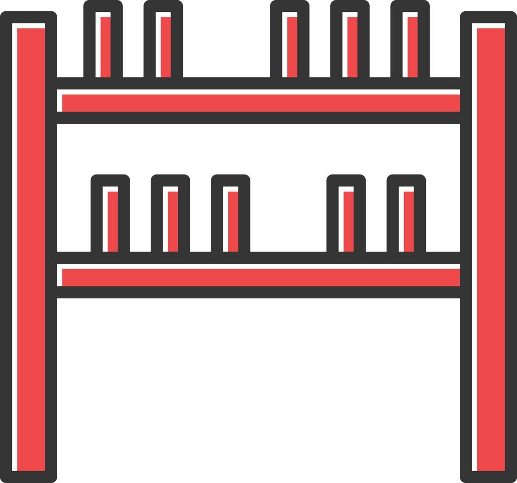 Books Shelf Filled Icon vector